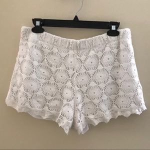 Mimi Chica white cover-up shorts
